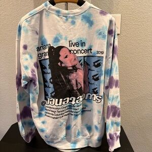 RARE Ariana Grande Sweetener World Tour Tie Dye Crewneck Sweatshirt Size L